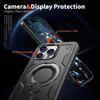 Military Grade MagSafe Hybrid Case with Kickstand Ring Holder for iPhone 16 Pro - Black
