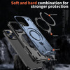Military Grade MagSafe Hybrid Case with Kickstand Ring Holder for iPhone 16 Pro - Blue