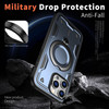 Military Grade MagSafe Hybrid Case with Kickstand Ring Holder for iPhone 16 Pro - Blue