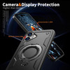 Military Grade MagSafe Hybrid Case with Kickstand Ring Holder for iPhone 16 - Black