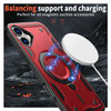 Military Grade MagSafe Hybrid Case with Kickstand Ring Holder for iPhone 16 - Red