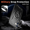 Military Grade MagSafe Hybrid Case with Kickstand Ring Holder for iPhone 16 Plus - Black