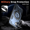 Military Grade MagSafe Hybrid Case with Kickstand Ring Holder for iPhone 16 Plus - Blue