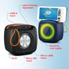 Nautica SP110 Portable Bluetooth Wireless Speaker with Integrated Phone Holder - Black Orange