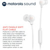 Motorola Sound 3C-S USB-C Wired Earbuds with Microphone - White