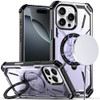 Military Grade MagSafe Hybrid Case with Rotating Kickstand for iPhone 16 Pro Max - Purple