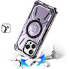 Military Grade MagSafe Hybrid Case with Rotating Kickstand for iPhone 16 Pro Max - Purple