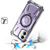 Military Grade MagSafe Hybrid Case with Rotating Kickstand for iPhone 16 - Purple