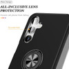 360 Rotating Ring Grip Hybrid Case for Samsung Galaxy A16 5G - Black