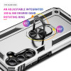 Military Grade Hybrid Case with Ring Grip for Samsung Galaxy A16 5G - Silver