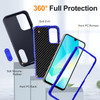 Military Grade TUFF Hybrid Armor Case with Kickstand for Samsung Galaxy A16 5G - Black Blue