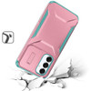 Combat Tough Series Hybrid Case with Camera Lens Cover for Samsung Galaxy A16 5G - Pink Teal