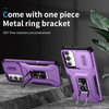 Combat Tough Series Ring Holder Case with Camera Lens Cover for Samsung Galaxy A16 5G - Purple