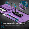 Combat Tough Series Ring Holder Case with Camera Lens Cover for Samsung Galaxy A16 5G - Purple