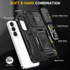 Military Grade Ring Holder Case with Camera Lens Cover for Samsung Galaxy A16 5G - Black