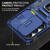 Military Grade Ring Holder Case with Camera Lens Cover for Samsung Galaxy A16 5G - Blue