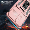 Military Grade Ring Holder Case with Camera Lens Cover for Samsung Galaxy A16 5G - Rose Gold