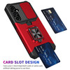 Military Grade All-In-One Ring Stand Card Case for Samsung Galaxy A16 5G - Red