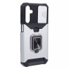 Military Grade All-In-One Ring Stand Card Case for Samsung Galaxy A16 5G - Silver