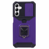 Military Grade All-In-One Ring Stand Card Case for Samsung Galaxy A16 5G - Purple