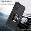 Military Grade Shockproof Hybrid Armor Case with Ring Grip for Samsung Galaxy A16 5G - Black
