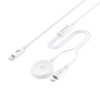 2-IN-1 Magnetic Charging Cable (USB-C to Lightning) for Apple Watch - White