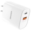 Dual Port 20W USB-C PD 3.0 Power Delivery + 18W Quick Charge 3.0 Fast Wall Charger - White