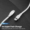 3.3 ft Macaron Stripes USB-C to USB-C High-Speed Charge & Sync Cable - White