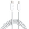 4 ft. High-Speed 3A Braided USB-C to USB-C Charge & Sync Cable - White
