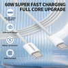 4 ft. High-Speed 3A Braided USB-C to USB-C Charge & Sync Cable - White