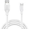 3.3 ft Macaron Stripes USB-C to USB-A High-Speed Charge & Sync Cable - White
