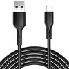 4 ft. High-Speed 3A Braided USB-C to USB-A Charge & Sync Cable - Black