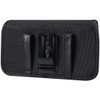 Ballistic Nylon Horizontal Pouch with Metal Clip (6 to 6.49 inch Screen Size) - Black