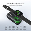 Portable Magnetic Wireless Charger Power Bank for Apple Watch - Black