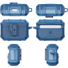 Carbon Series TUFF Hybrid Case with Secure Lock Clip for AirPods (4th Generation) - Blue