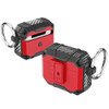 Carbon Series TUFF Hybrid Case with Secure Lock Clip for AirPods (4th Generation) - Red