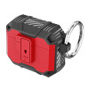 Carbon Series TUFF Hybrid Case with Secure Lock Clip for AirPods (4th Generation) - Red