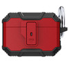 Carbon Series TUFF Hybrid Case with Secure Lock Clip for AirPods (4th Generation) - Red