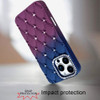 Floral Joy Diamond Crystal TPU Case for iPhone 16 Pro Max - Dark Blue Burgundy