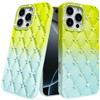 Floral Joy Diamond Crystal TPU Case for iPhone 16 Pro - Light Green Teal