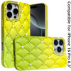 Floral Joy Diamond Crystal TPU Case for iPhone 16 Pro - Yellow Green