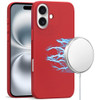 MagSafe Compatible Leather Case for iPhone 16 - Burgundy
