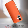 MagSafe Compatible Leather Case for iPhone 16 Plus - Orange