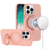 Candy Series MagSafe Hybrid Case with Kickstand Ring Holder for iPhone 16 Pro - Pink