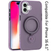 Candy Series MagSafe Hybrid Case with Kickstand Ring Holder for iPhone 16 - Purple