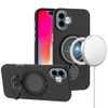 Candy Series MagSafe Hybrid Case with Kickstand Ring Holder for iPhone 16 Plus - Black