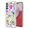 Shockproof Tough Snap-on Case with Ring Grip for Samsung Galaxy S25 - Flower