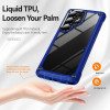 Military Grade Tough Shield Snap-on Transparent Case for Samsung Galaxy S25 Ultra - Blue