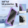 Military Grade Tough Shield Snap-on Transparent Case for Samsung Galaxy S25 Plus - Purple