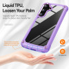 Military Grade Tough Shield Snap-on Transparent Case for Samsung Galaxy S25 Plus - Purple